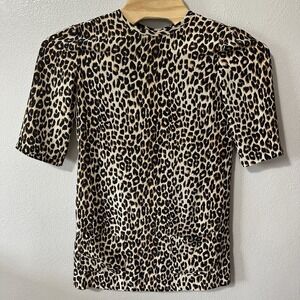 Equipment Femme Women's Small 100% Silk Tunic Mini Dress Leopard Animal‎ Print